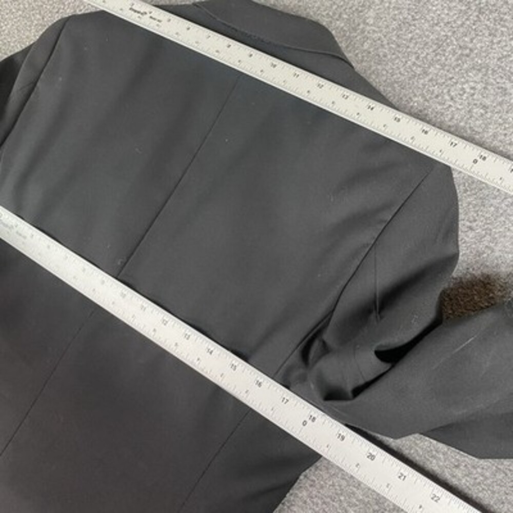 Topman 2 Piece Skinny Fit Suit 38R 32L Black Formal Wedding Business Prom - Picture 11 of 16